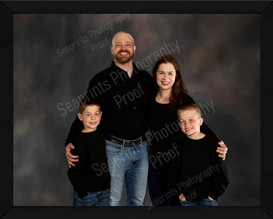 Framed Final Bridget & Family 11x14 Jolo Black Wood Frame