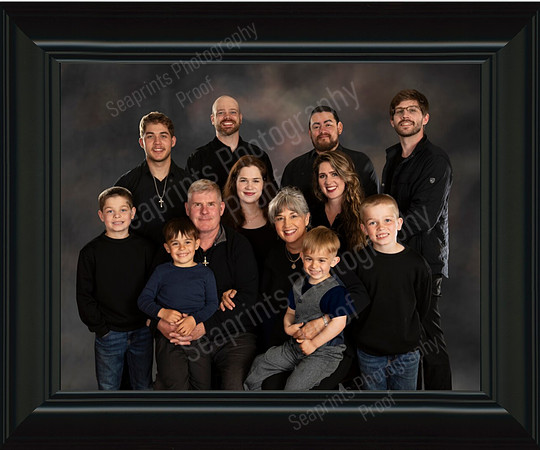 Framed Final Schwartz Family 11x14 Rounded Black Composite Frame