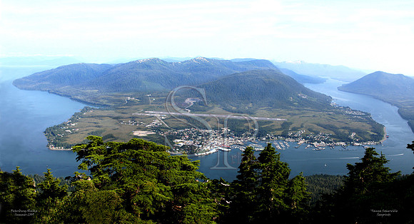 Petersburg Alaska from Petersburg Mountain
